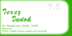 terez dudok business card